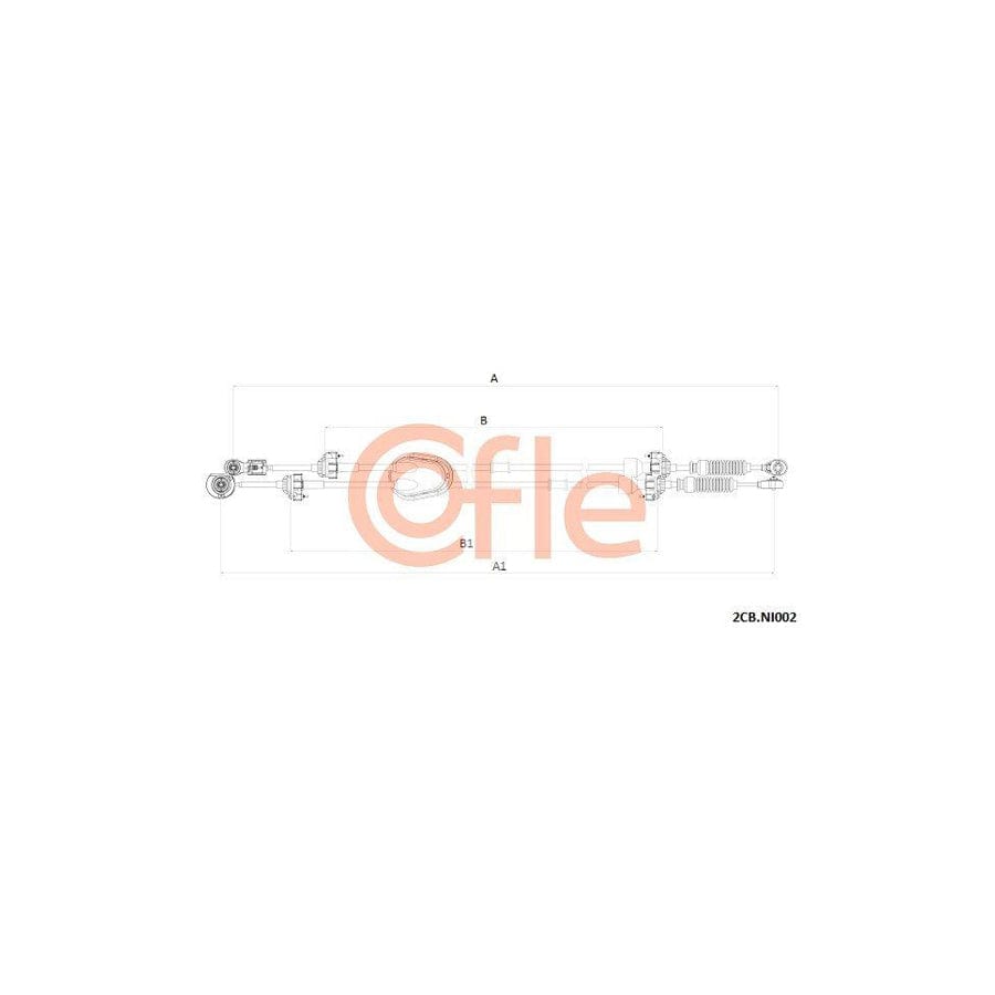 Cofle 2Cb.Ni002 Cable, Manual Transmission For Nissan Qashqai / Qashqai+2 I (J10, Nj10)