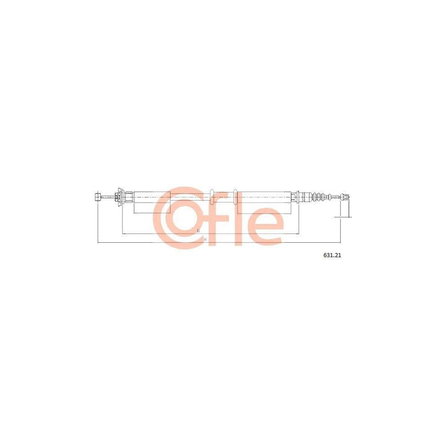 Cofle 631.21 Hand Brake Cable For Fiat Punto Ii Hatchback (188)