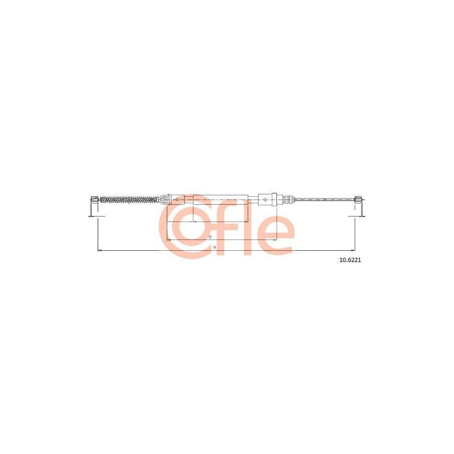 Cofle 92.10.6221 Hand Brake Cable For Peugeot 406