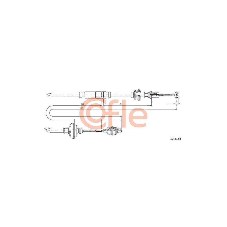 Cofle 92.10.3154 Clutch Cable