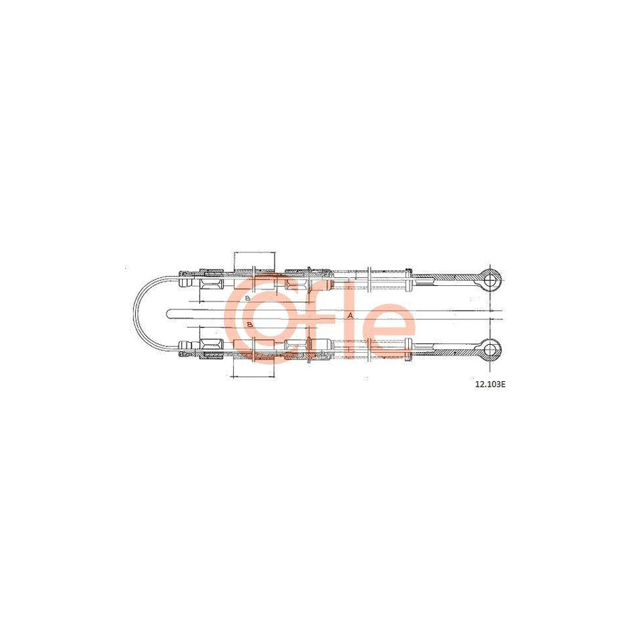 Cofle 12.103E Hand Brake Cable