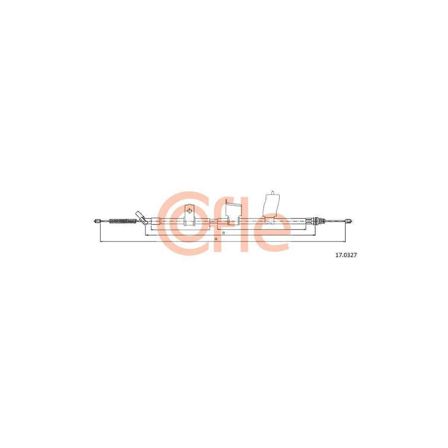 Cofle 92.17.0327 Hand Brake Cable For Nissan Qashqai / Qashqai+2 I (J10, Nj10)