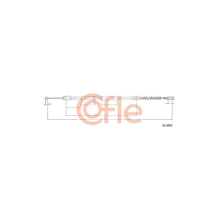 Cofle 92.10.9891 Hand Brake Cable