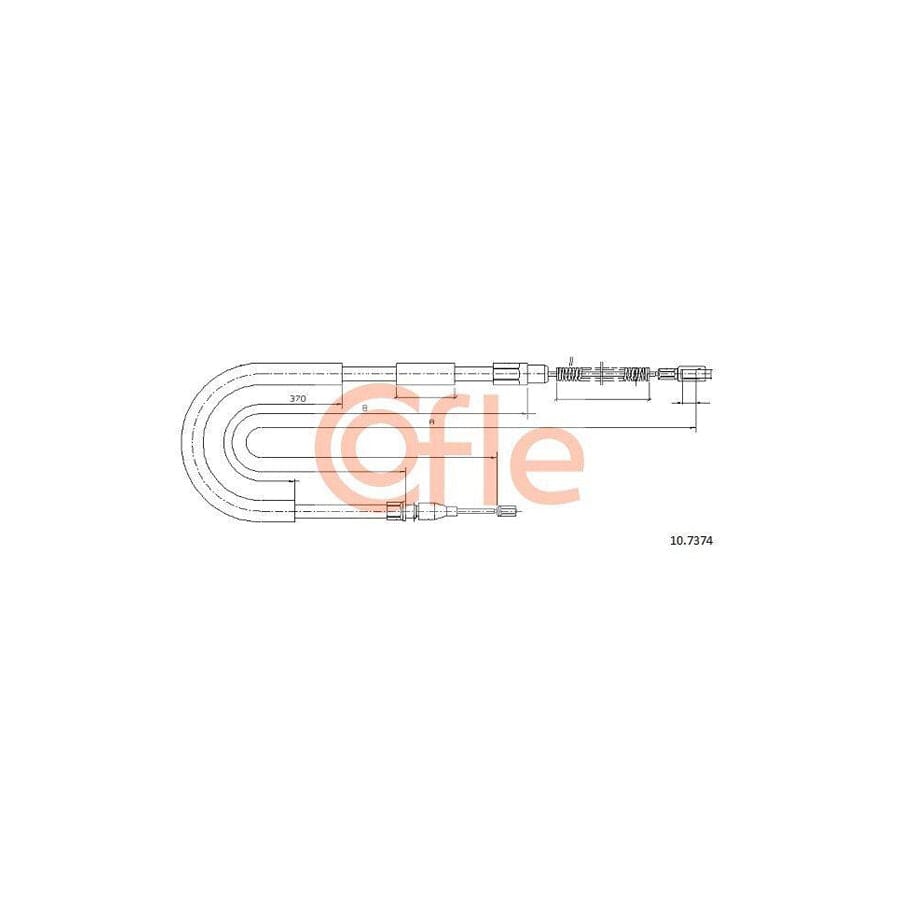 Cofle 92.10.7374 Hand Brake Cable For VW Transporter