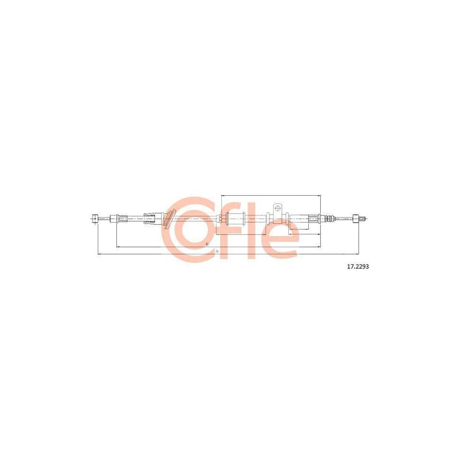 Cofle 92.17.2293 Hand Brake Cable