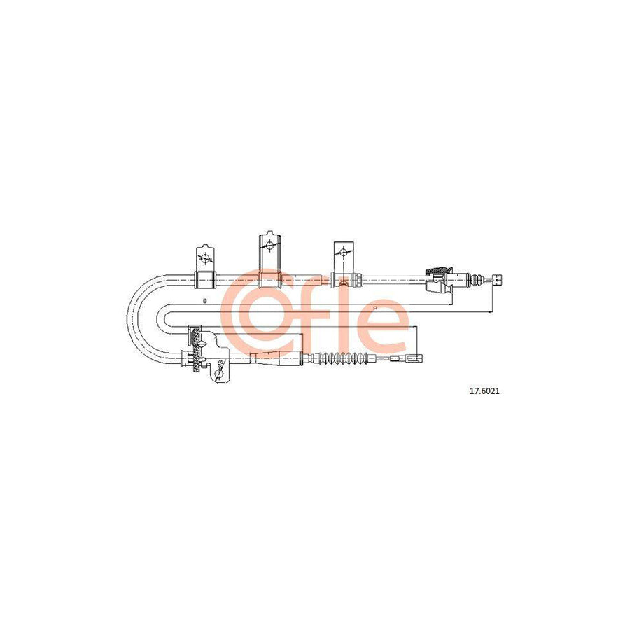 Cofle 92.17.6021 Hand Brake Cable For Kia Picanto I (Sa)