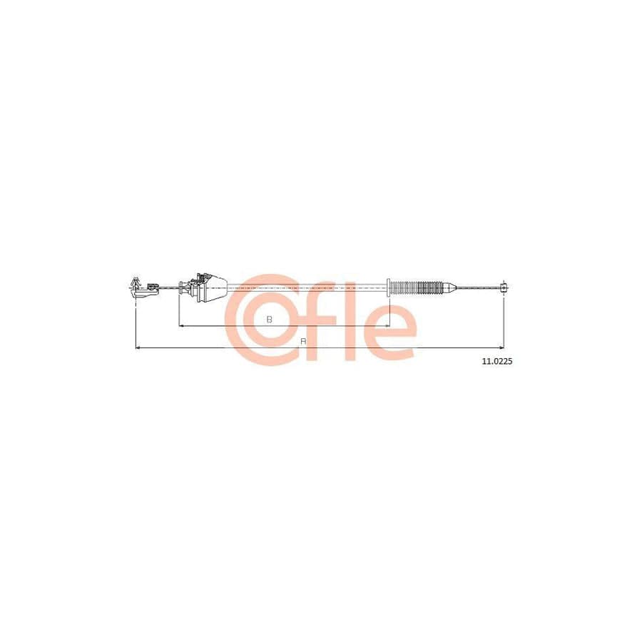 Cofle 92.11.0225 Throttle Cable For Renault Megane