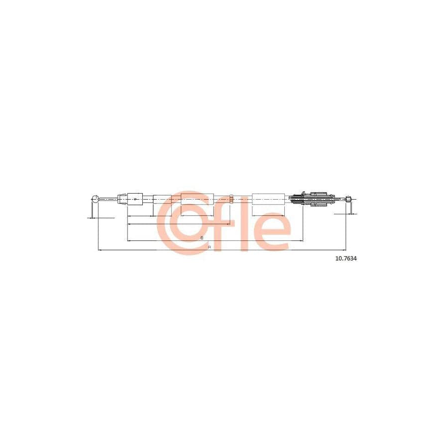 Cofle 10.7634 Hand Brake Cable