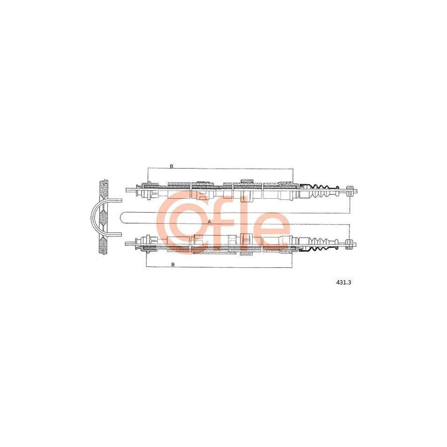 Cofle 431.3 Hand Brake Cable