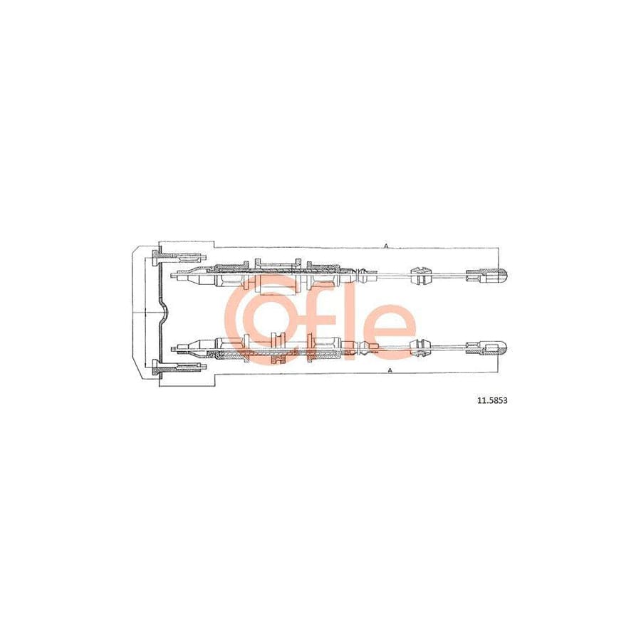 Cofle 92.11.5853 Hand Brake Cable