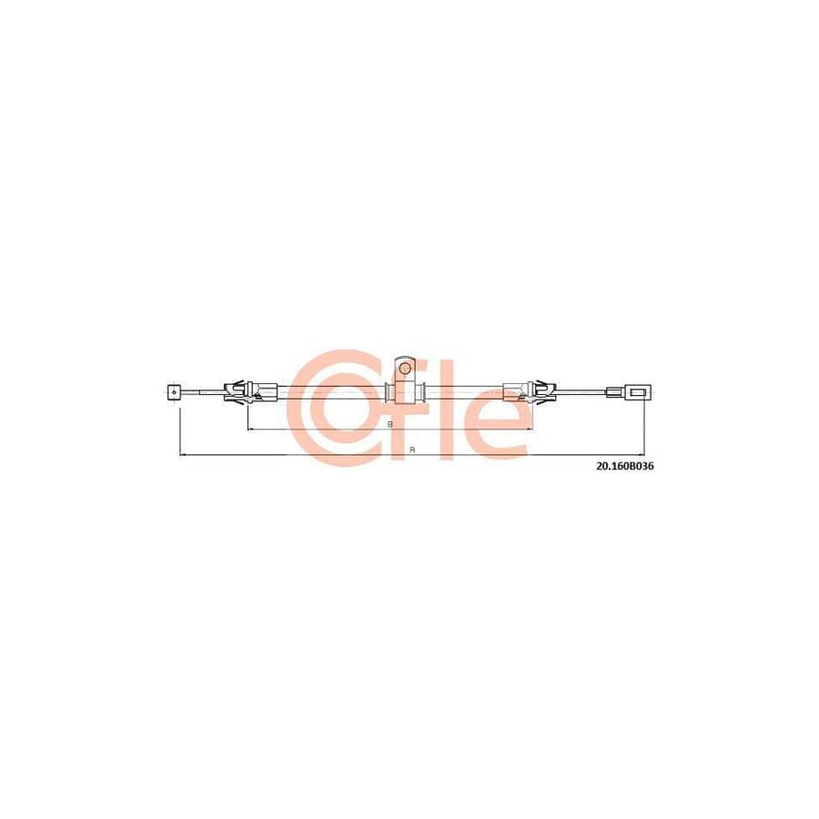 Cofle 92.20.160B036 Hand Brake Cable For Jeep Grand Cherokee Ii (Wj, Wg)