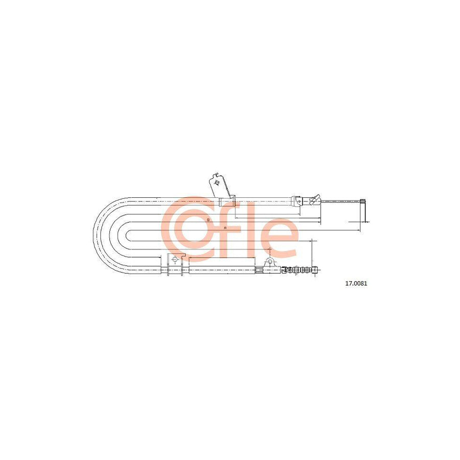 Cofle 17.0081 Hand Brake Cable