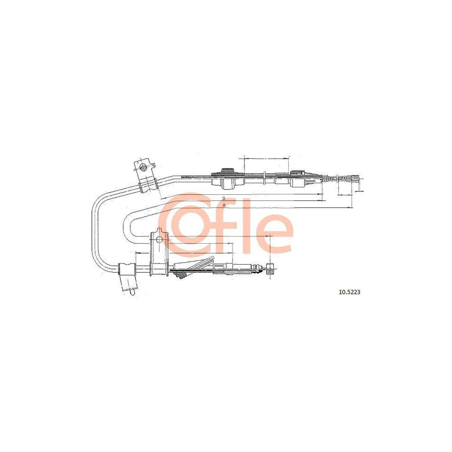 Cofle 92.10.5223 Hand Brake Cable