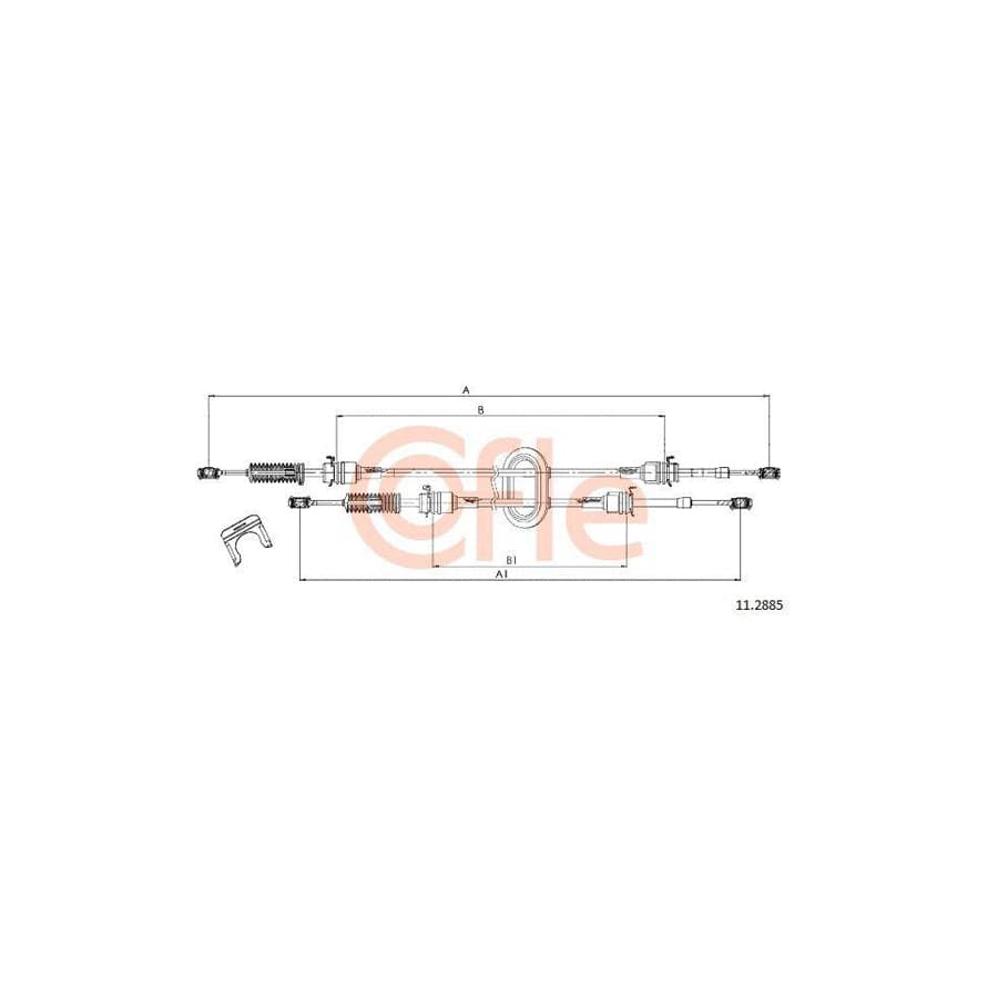 Cofle 11.2885 Cable, Manual Transmission