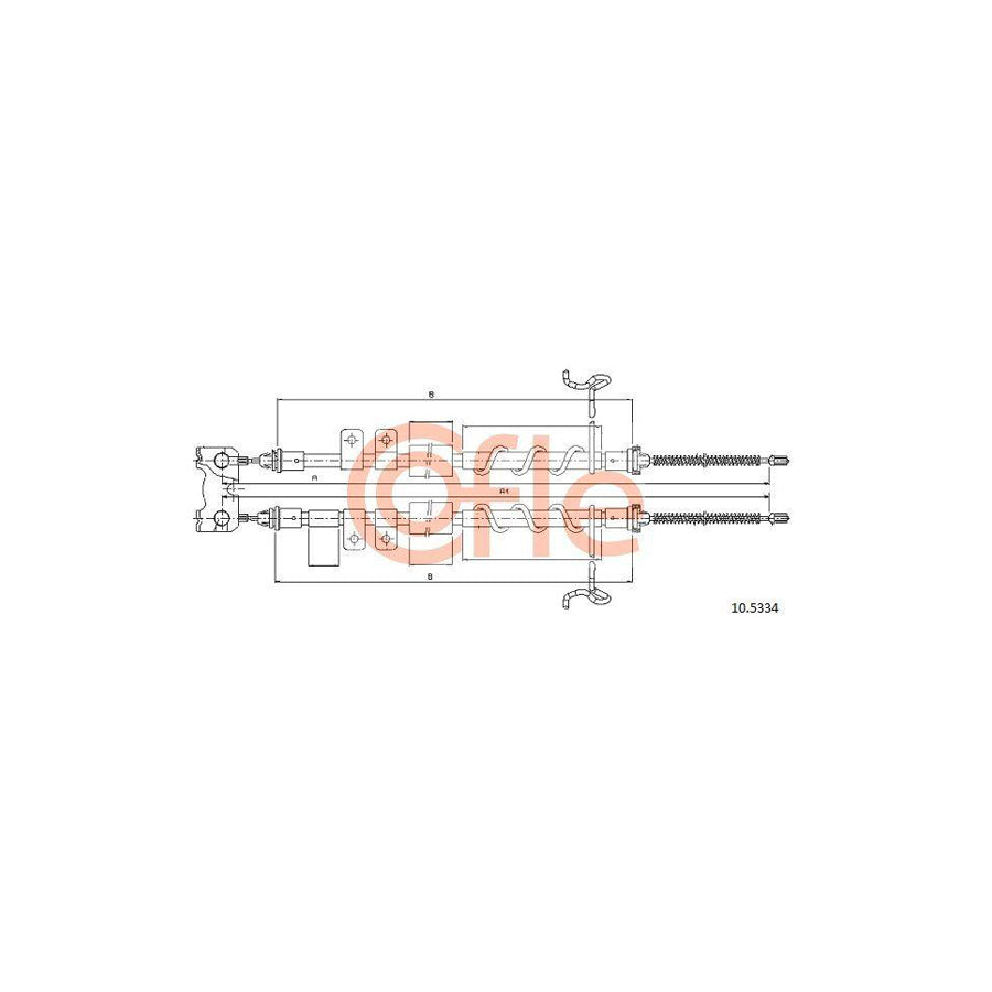 Cofle 92.10.5334 Hand Brake Cable