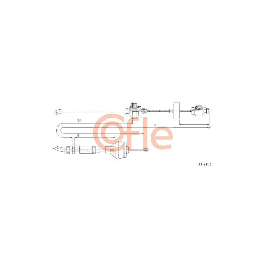 Cofle 11.2153 Clutch Cable For Citroën Xsara