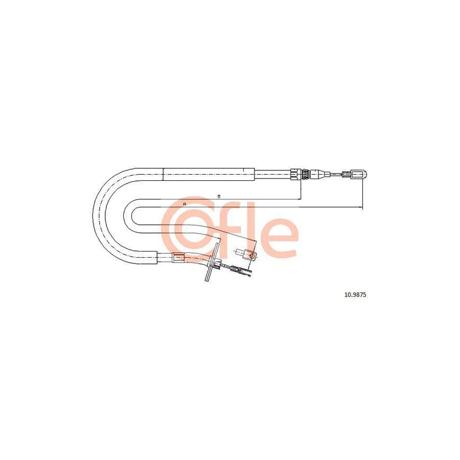 Cofle 92.10.9875 Hand Brake Cable