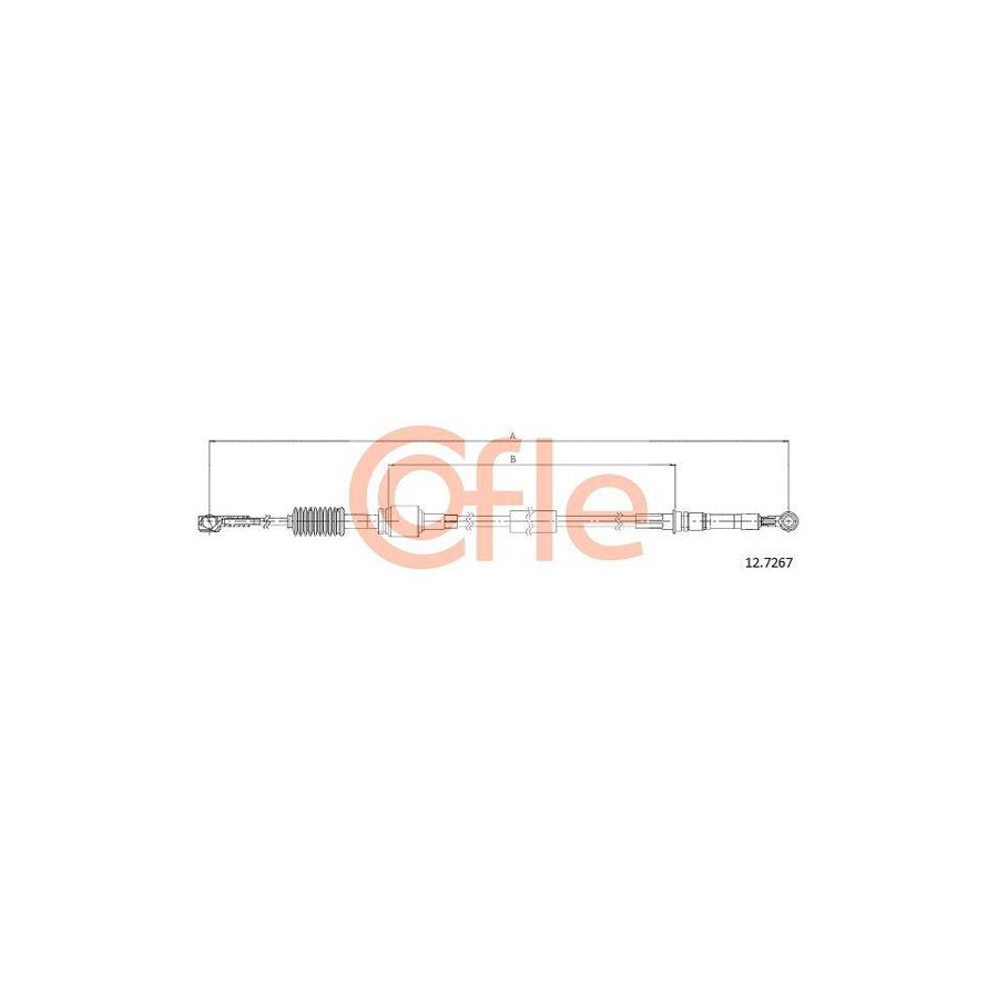 Cofle 92.12.7267 Cable, Manual Transmission For Fiat Seicento / 600 Hatchback (187)