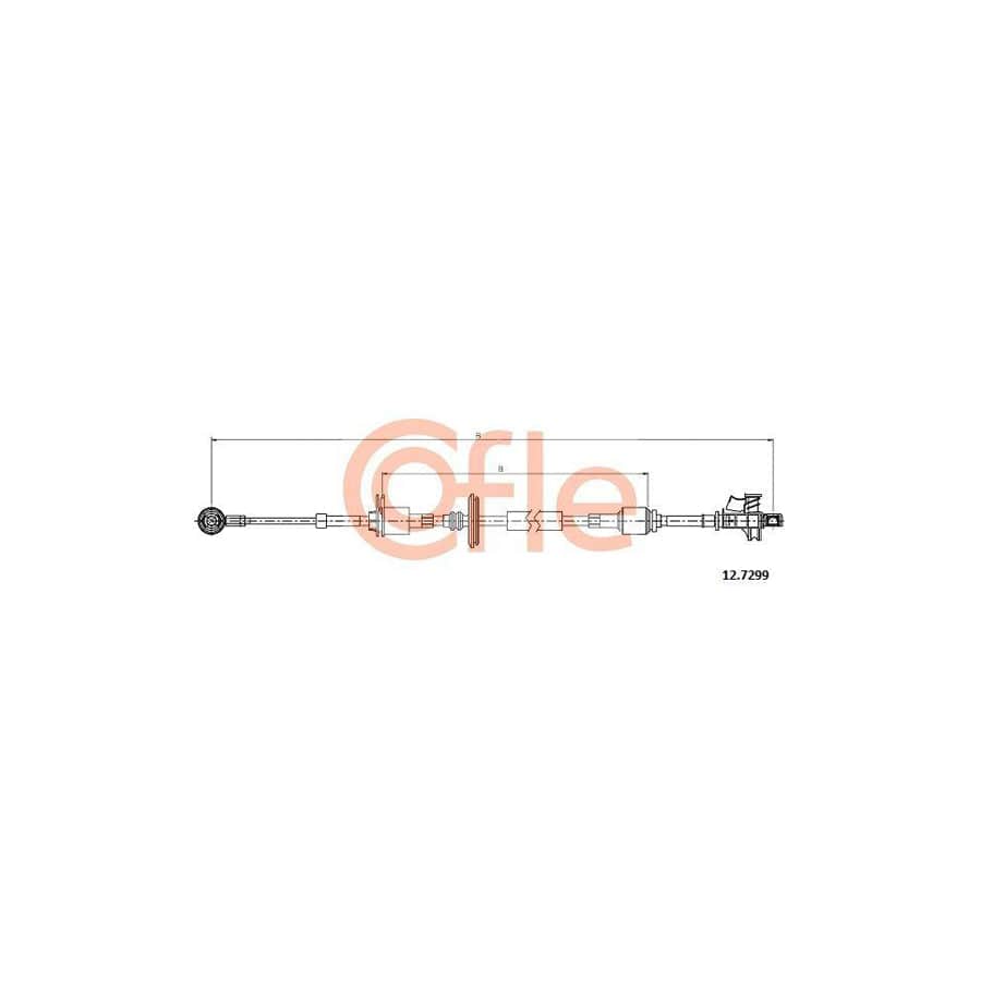 Cofle 92.12.7299 Cable, Manual Transmission For Fiat Idea (350)