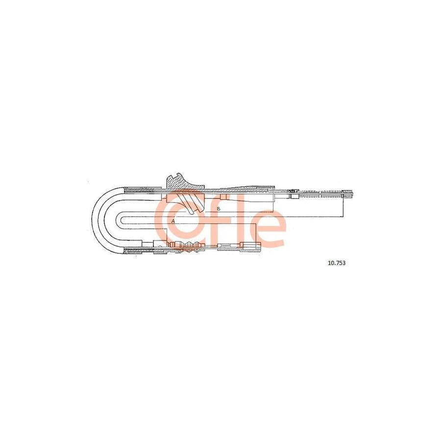 Cofle 10.753 Hand Brake Cable