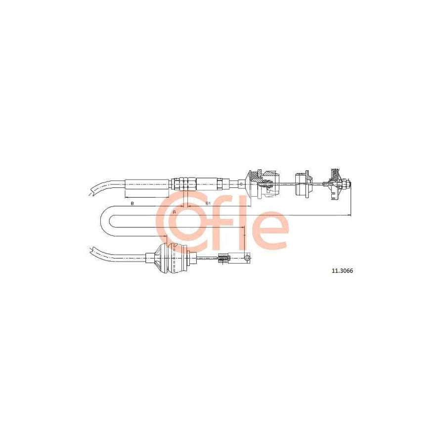 Cofle 92.11.3066 Clutch Cable For Peugeot 406