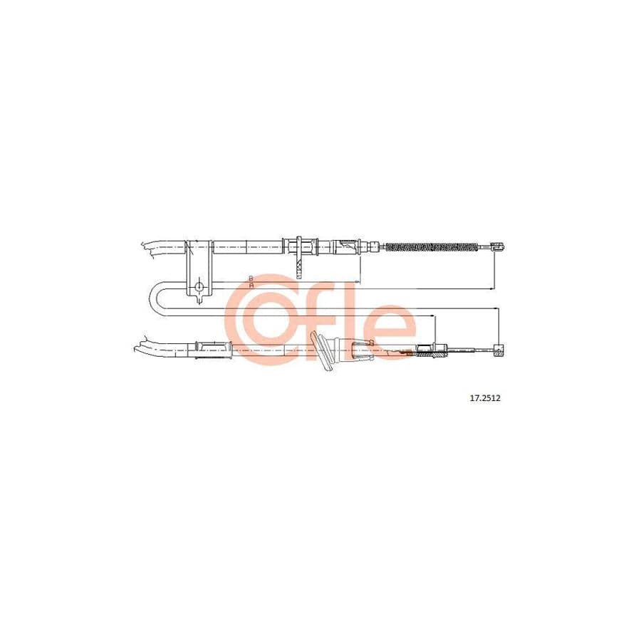 Cofle 17.2512 Hand Brake Cable