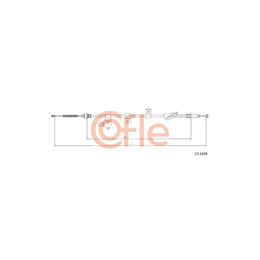 Cofle 92.17.1439 Hand Brake Cable For Toyota Corolla Verso (Ar10)