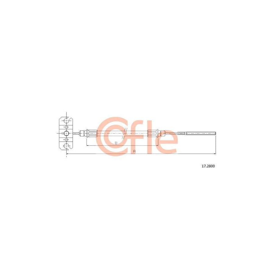 Cofle 17.2800 Hand Brake Cable For Mitsubishi Space Wagon I (D00)