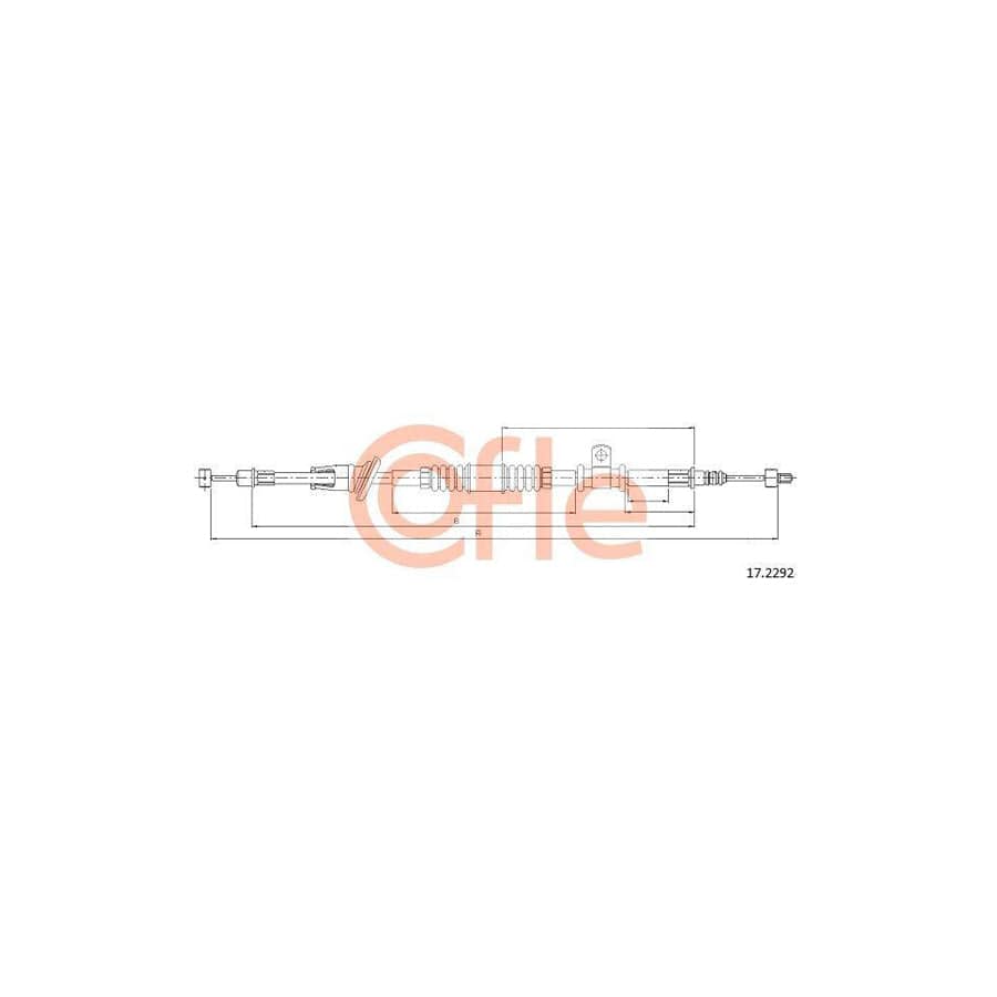 Cofle 92.17.2292 Hand Brake Cable