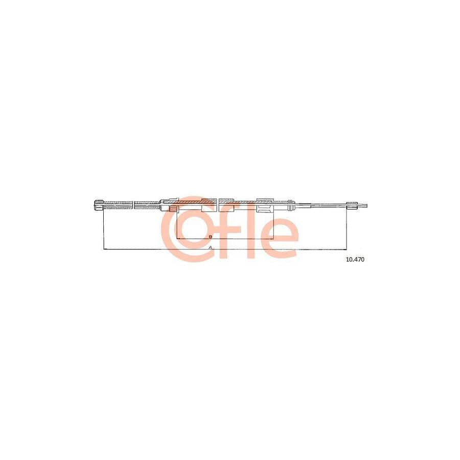 Cofle 10.470 Hand Brake Cable For Citroën C15