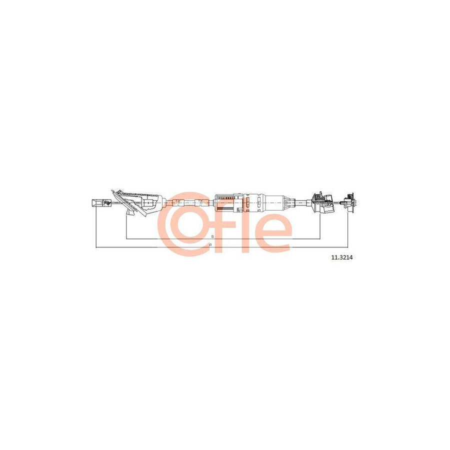 Cofle 92.11.3214 Clutch Cable For Peugeot 106