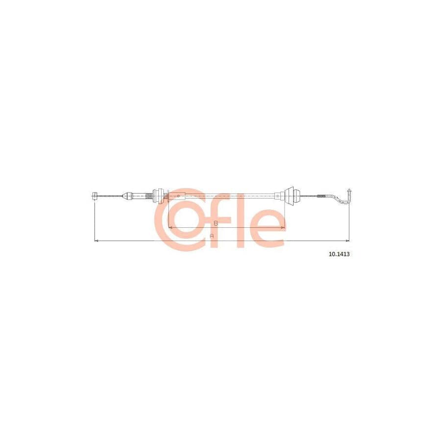 Cofle 92.10.1413 Throttle Cable For Skoda Favorit