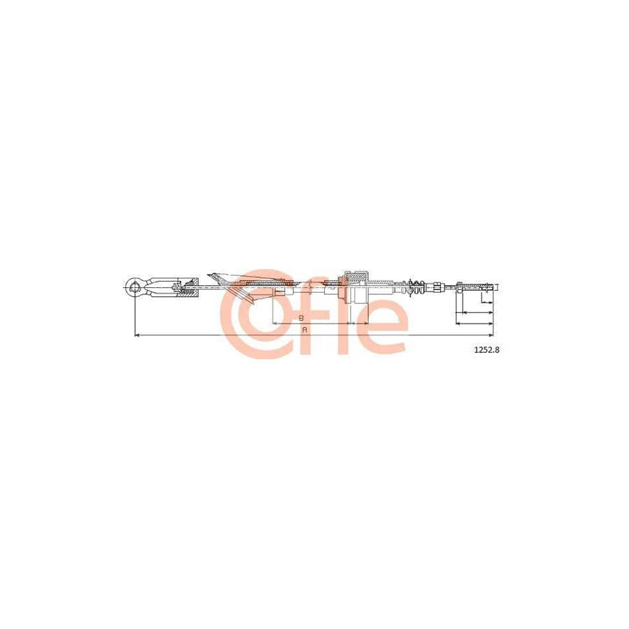 Cofle 1252.8 Clutch Cable For Fiat Uno