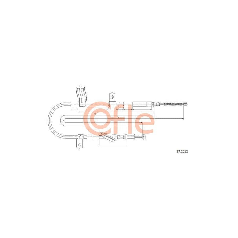 Cofle 17.2612 Hand Brake Cable