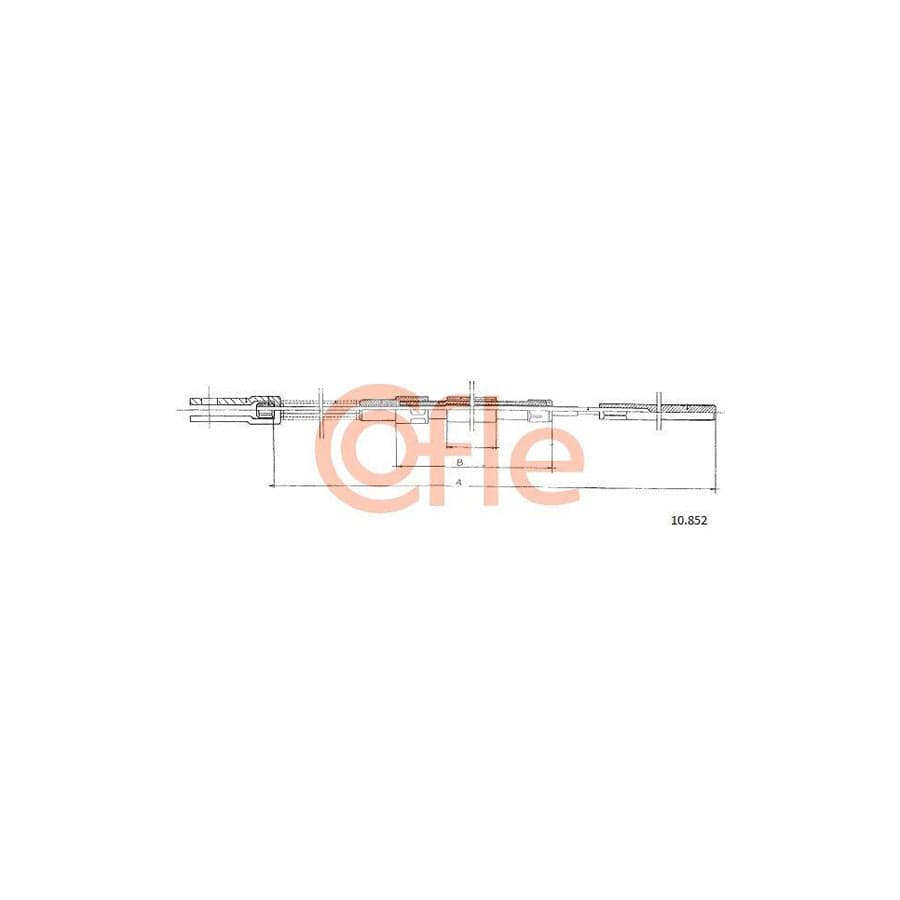 Cofle 10.852 Hand Brake Cable For Saab 96