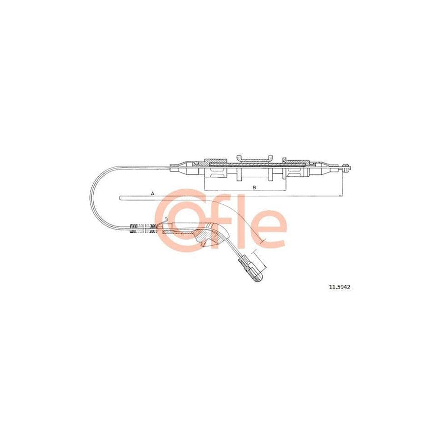 Cofle 11.5942 Hand Brake Cable For Opel Vectra