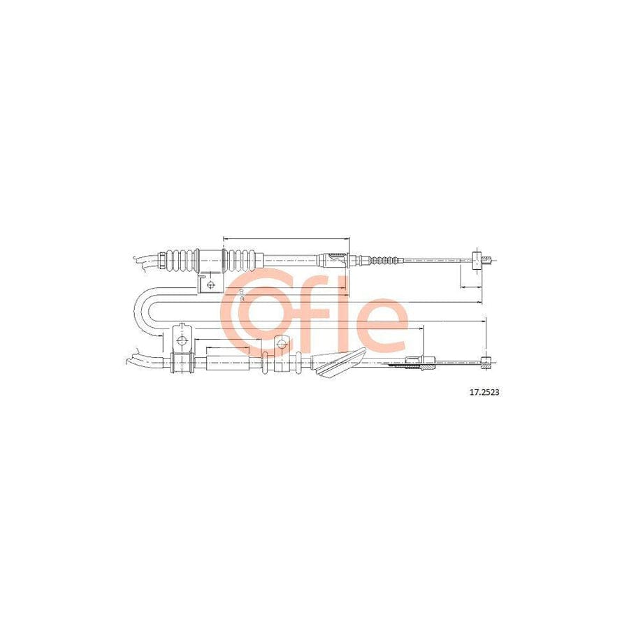 Cofle 92.17.2523 Hand Brake Cable For Hyundai Coupe I (Rd)