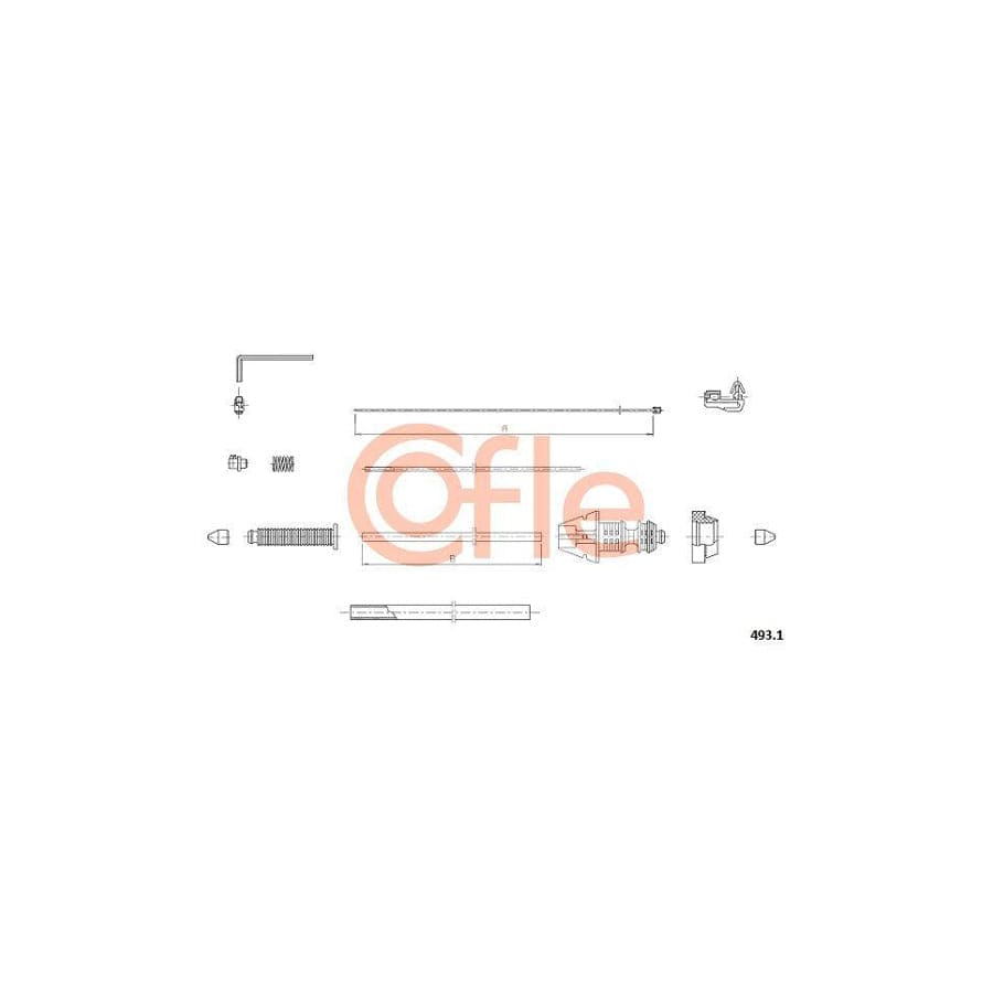 Cofle 92.493.1 Throttle Cable