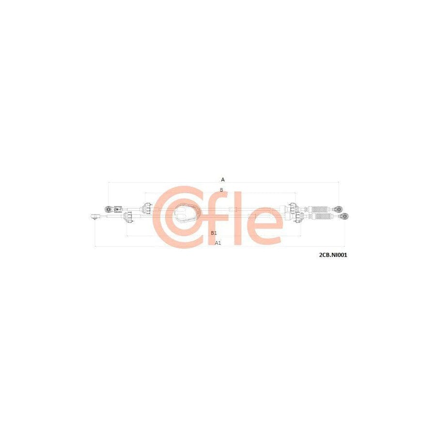 Cofle 2Cb.Ni001 Cable, Manual Transmission For Nissan Qashqai / Qashqai+2 I (J10, Nj10)