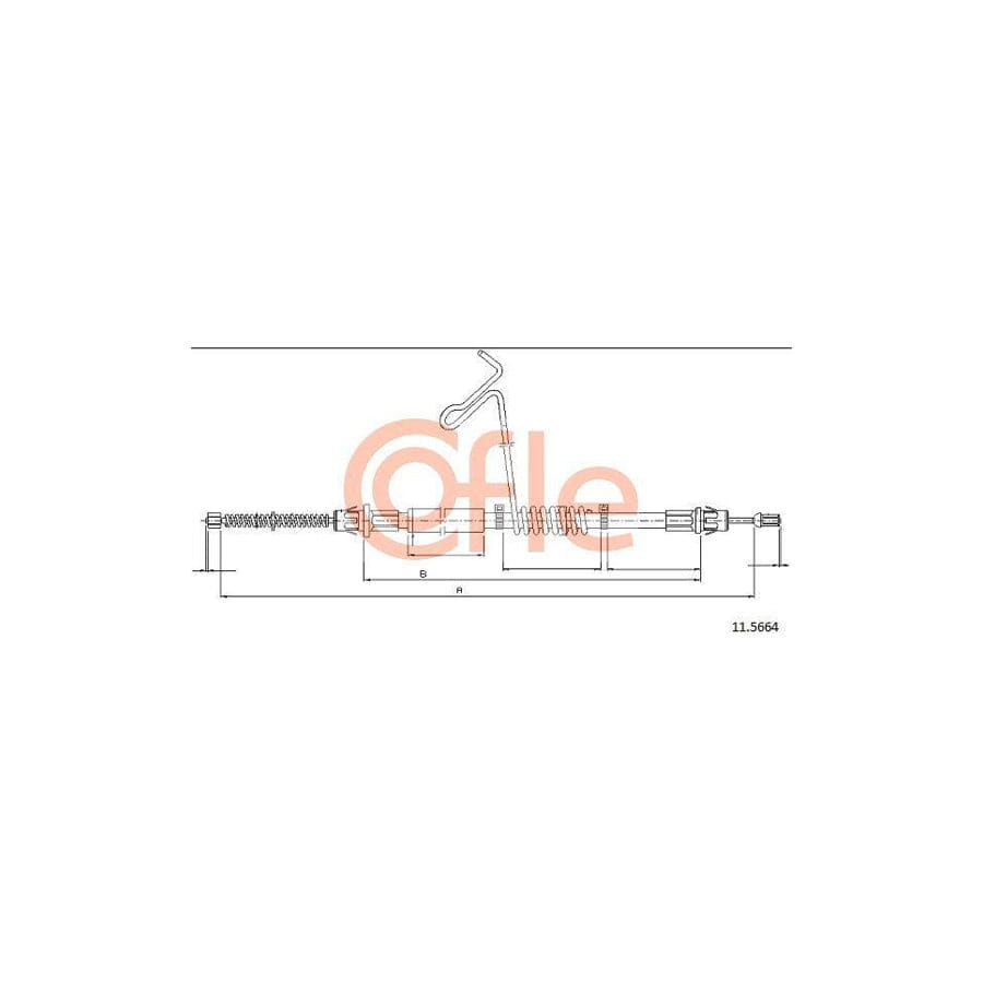 Cofle 92.11.5664 Hand Brake Cable For Ford Transit