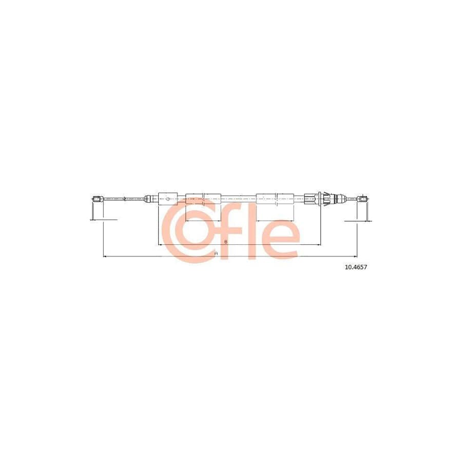 Cofle 92.10.4657 Hand Brake Cable For Citroën Xsara Picasso (N68)