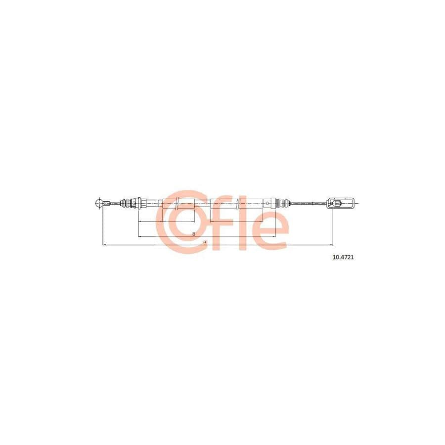 Cofle 10.4721 Hand Brake Cable