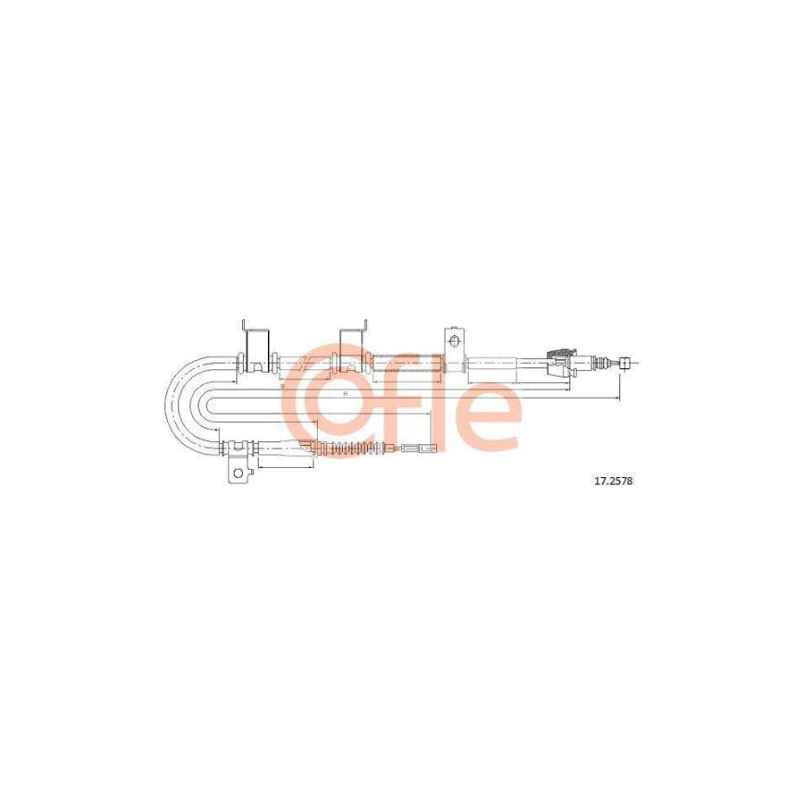 Cofle 92.17.2578 Hand Brake Cable