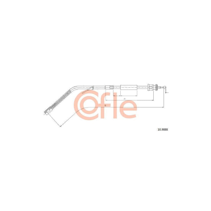 Cofle 92.10.9888 Hand Brake Cable Suitable For Mercedes-Benz T2