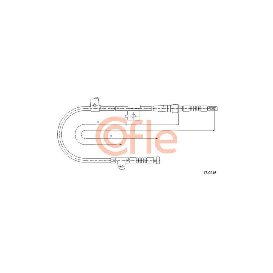 Cofle 92.17.0216 Hand Brake Cable For Nissan Primera