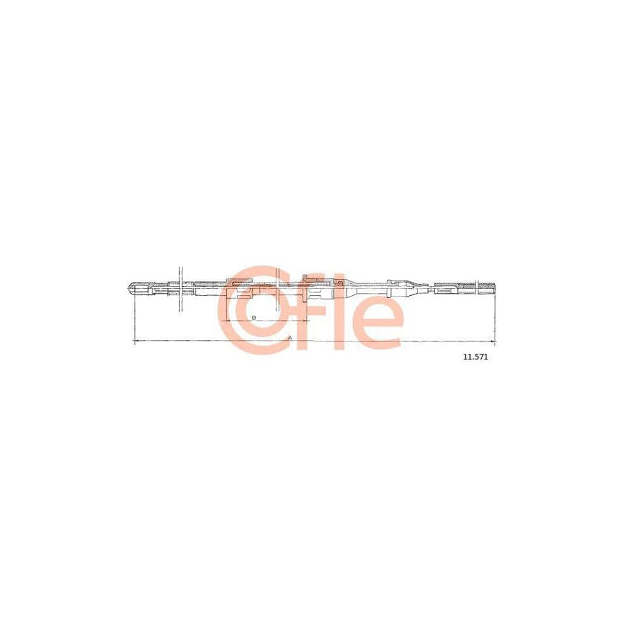 Cofle 92.11.571 Hand Brake Cable For Opel Ascona