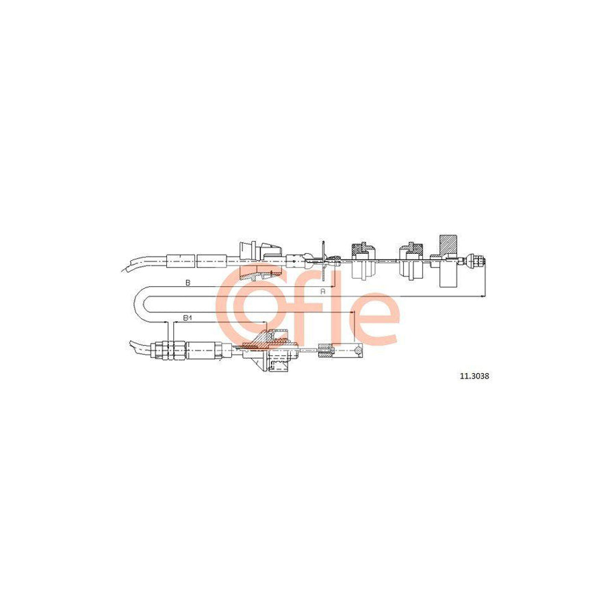 Cofle 92.11.3038 Clutch Cable For Peugeot 306