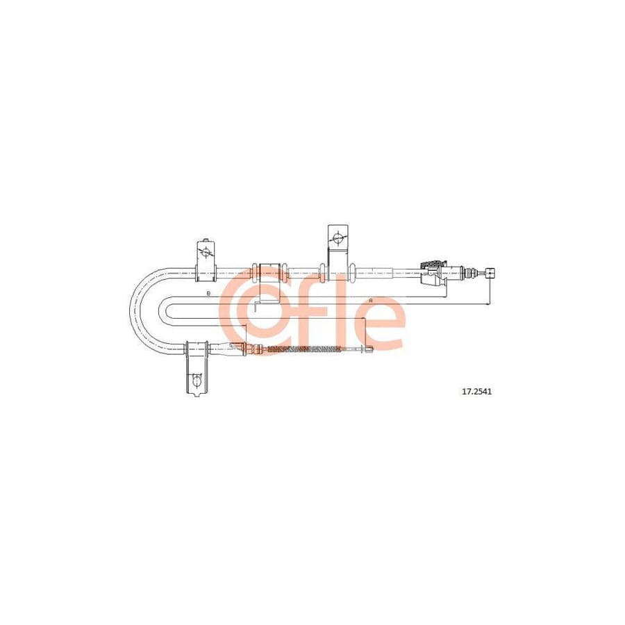 Cofle 17.2541 Hand Brake Cable For Hyundai Getz (Tb)