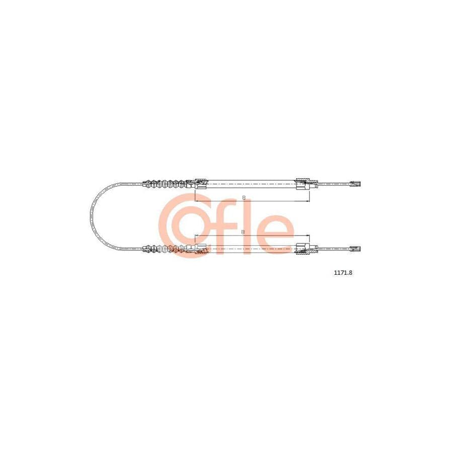 Cofle 92.1171.8 Hand Brake Cable