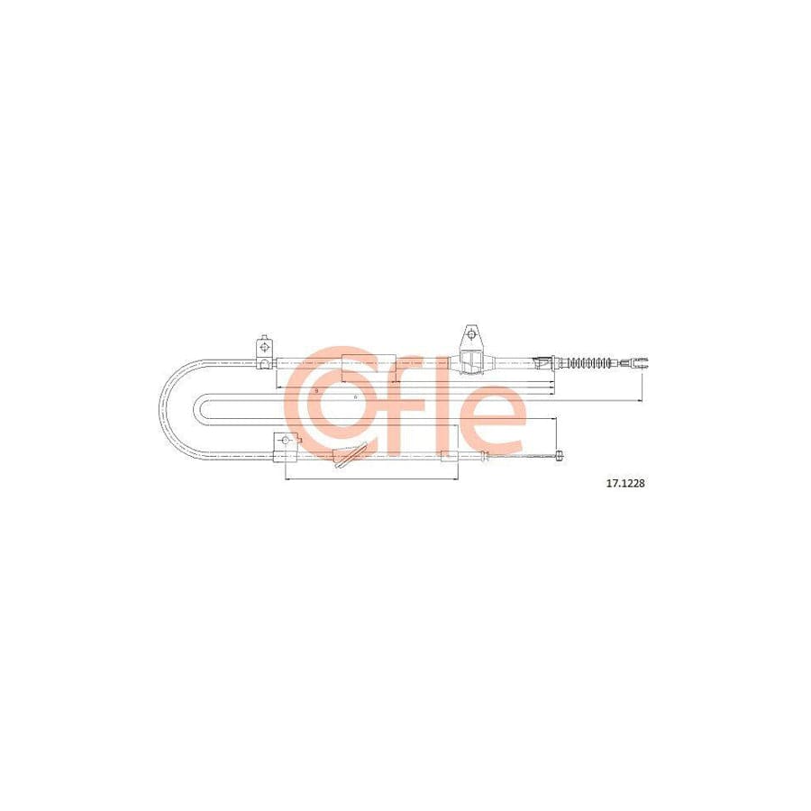 Cofle 17.1228 Hand Brake Cable For Toyota Mr2 Iii Convertible (W30)